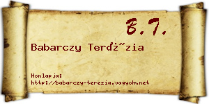 Babarczy Terézia névjegykártya